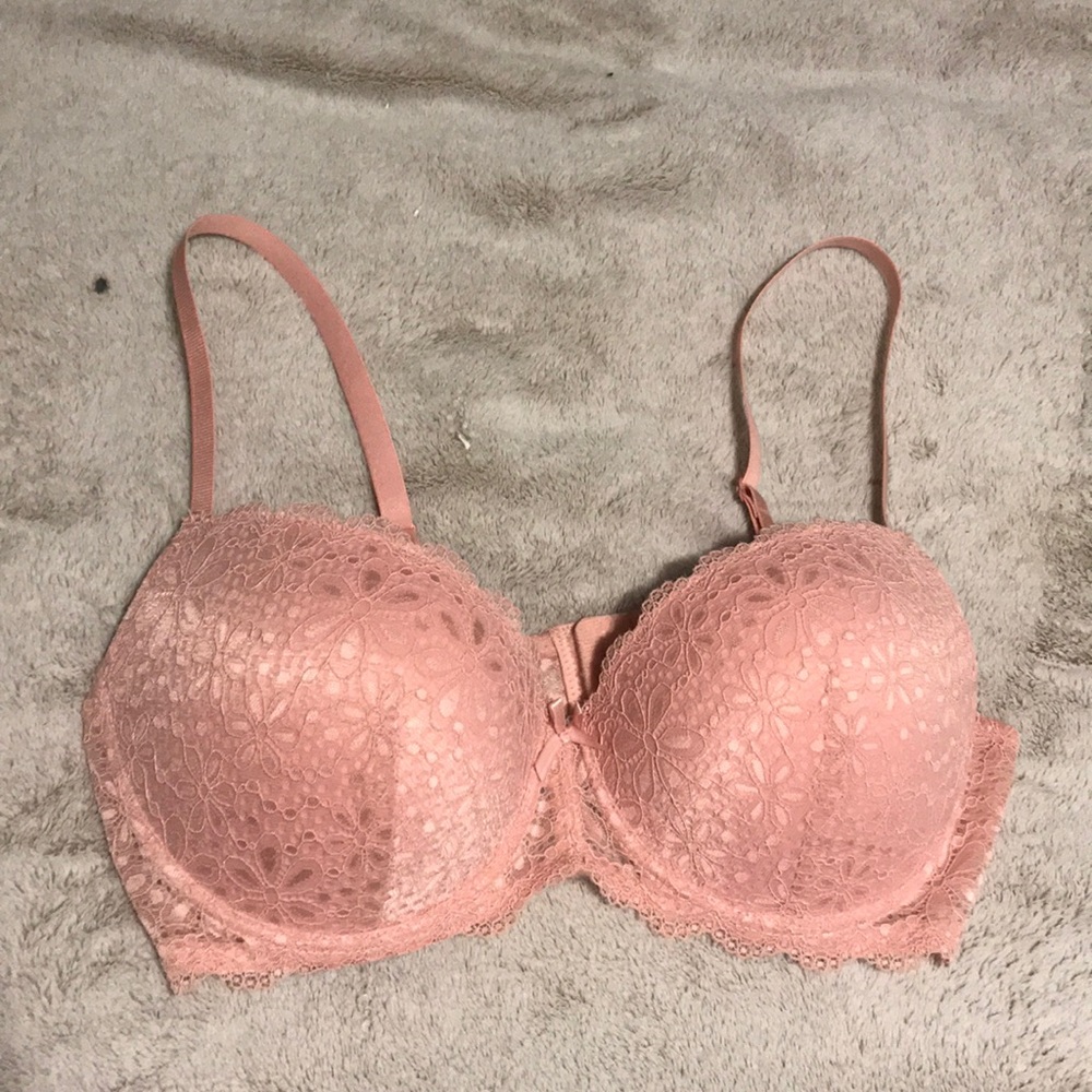Pink push up bra